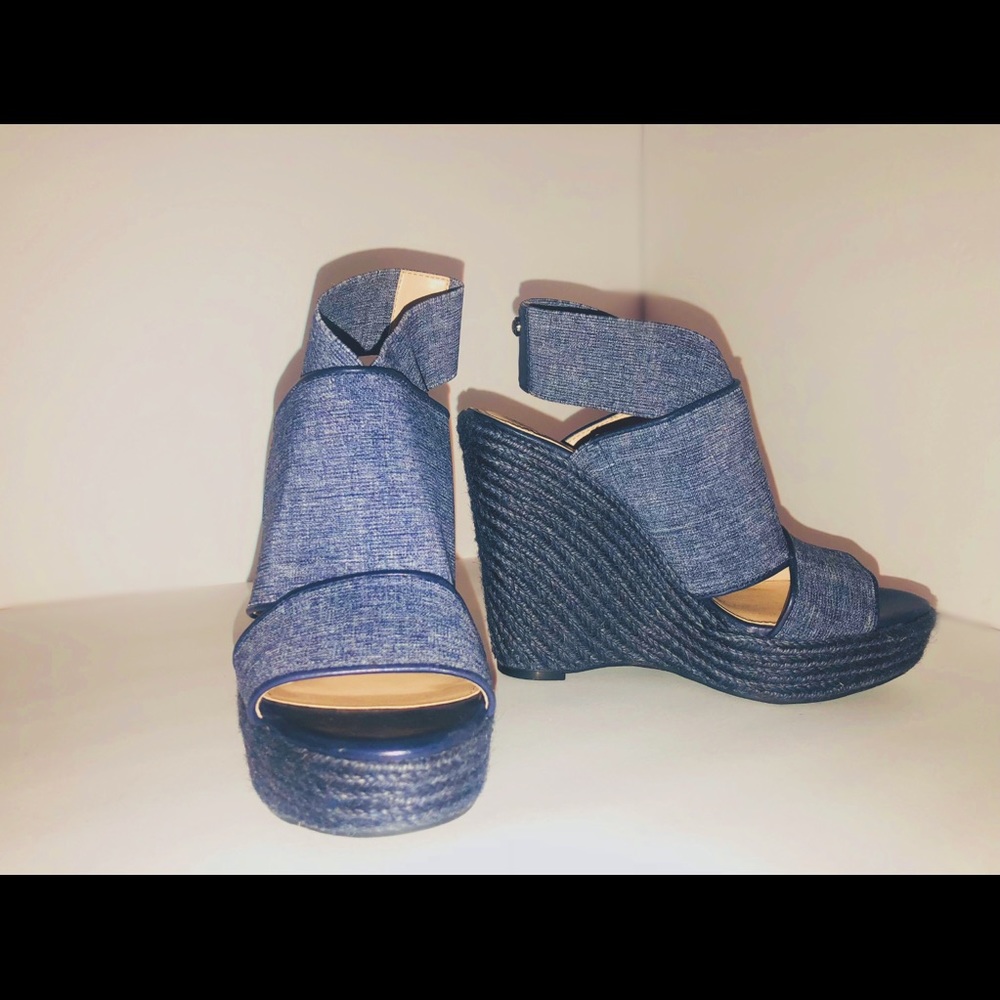 Navy Blue wedges.